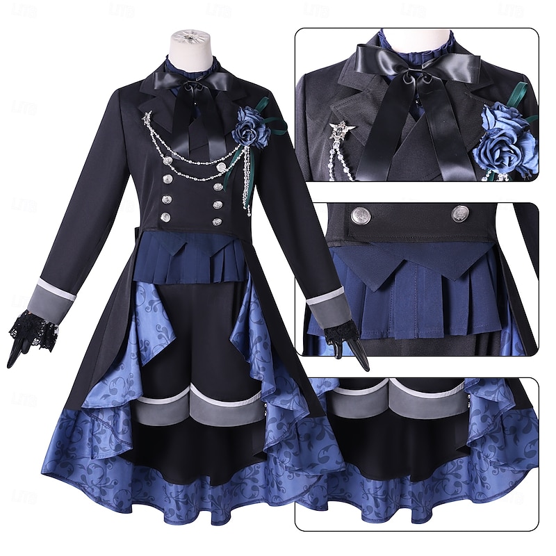Ciel Phantomhive Anime Cosplay Costume Cosplay Suits Halloween Carnival Party Outfit For Women's Adults'2