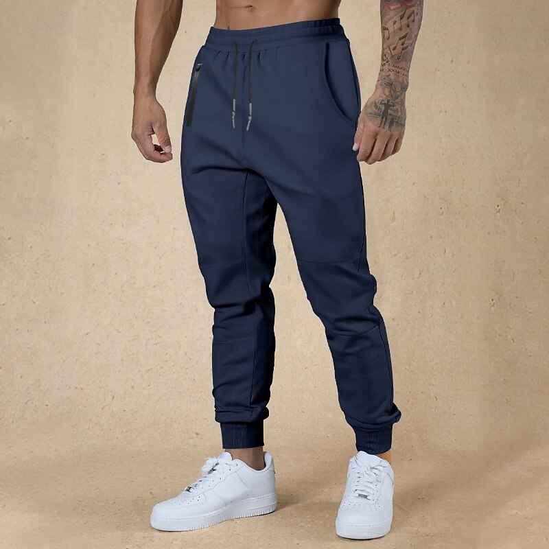 Men's Athletic Pants Sweatpants Joggers Trousers Sports Pants Pocket Drawstring Elastic Waist Plain Comfort Sports Outdoor Daily Fashion Casual Black Army Green Micro-elastic3