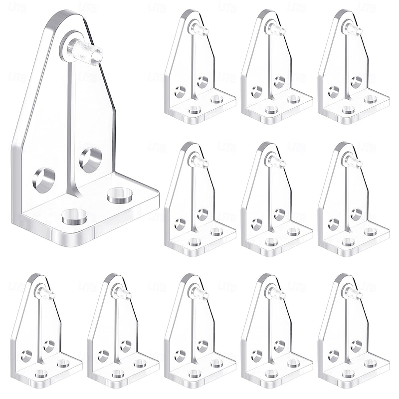 12 Pieces 1 Inch Hold Down Brackets Clear Plastic Hooks Blind Holder Replacements for 1 Inch Mini Horizontal Blinds Shades Windows Doors2