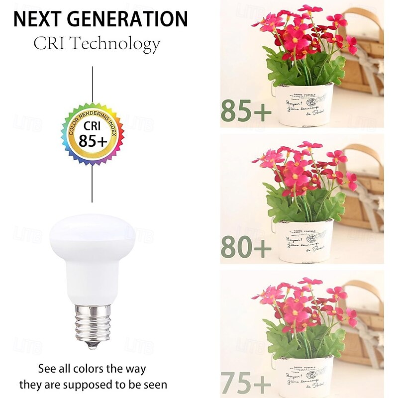 R39 E14 Base LED Light Bulbs 3W 220V Reflector Floodlight Bulb 25W Equivalent Non-Dimmable Lamp White Warm White for Indoor Chandelier Desk Lamp 3pcs3