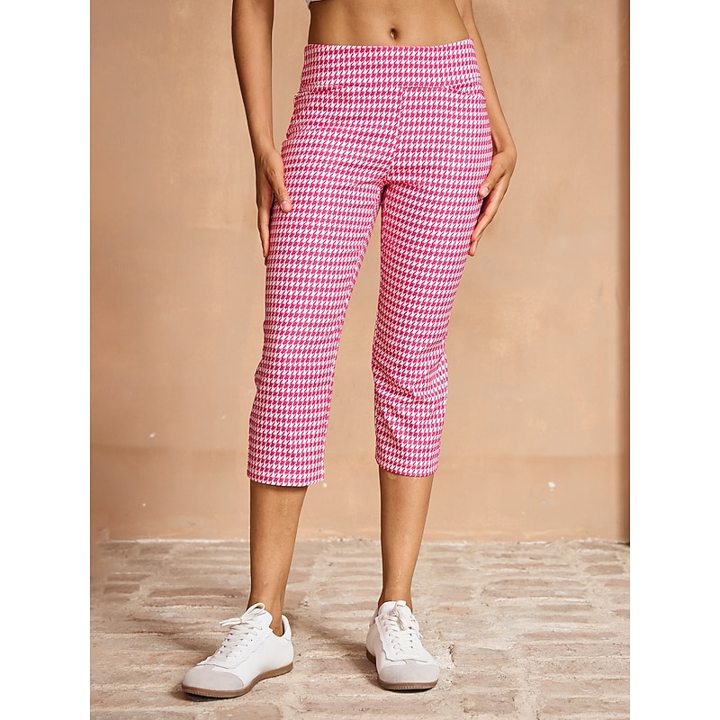 Women's Golf Pants Yan pink Black Rose Red Bottoms Ladies Golf Attire Clothes Outfits Wear Apparel