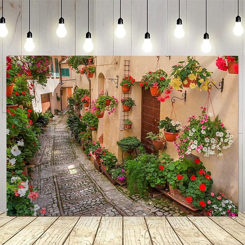 European Garden Castle House Landscape Hanging Tapestry Mural Art Large Tapestry Mural Decoration Photos Background Carpet Curtains Home Bedroom Living Room Decoration3