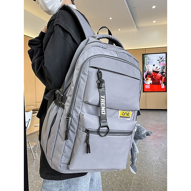 Waterproof Large Capacity Nylon Student Backpack - Multi-compartment Casual Travel School Bag for Teen Girls and Boys to School2