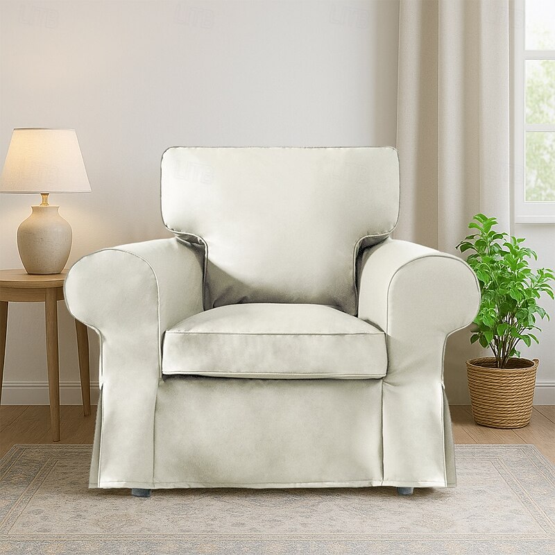 Waterproof Sofa Cover Suit For EKTORP Sofa Pet Friendly Solid Color Quilted Slipcovers4