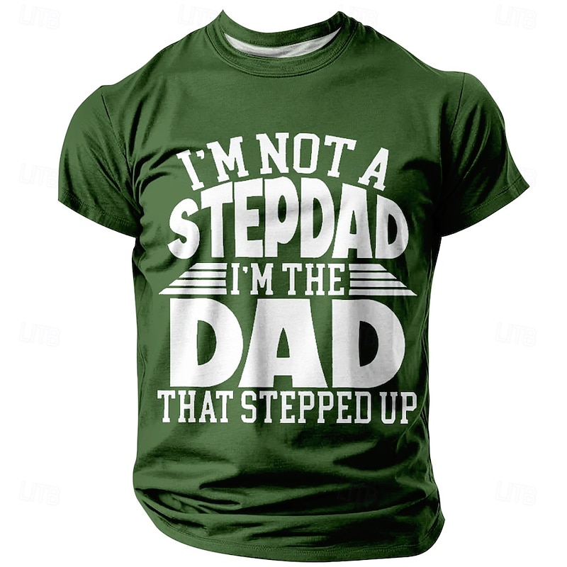 Men's Funny Slang Father T Shirt Short Sleeve T shirt 3D Print Crew Neck Shirt Fashion Daily Basic Street Casual Daily Black Red Blue Summer Spring All Seasons Clothing Apparel S M L XL XXL XXXL2