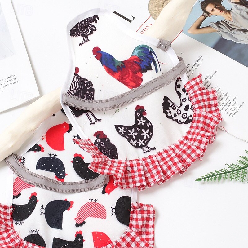 Pet Feather Protection Fixture Rooster Pattern Back Wing Protector Hen Saddle Apron2