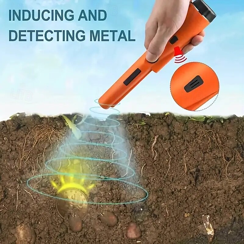 Metal Detector Handheld Pointer Stick High Sensitivity 360  Detection Easy to Use 2 Alarm Modes High Precision Professional Search Treasure Pointer Detector (without battery)2