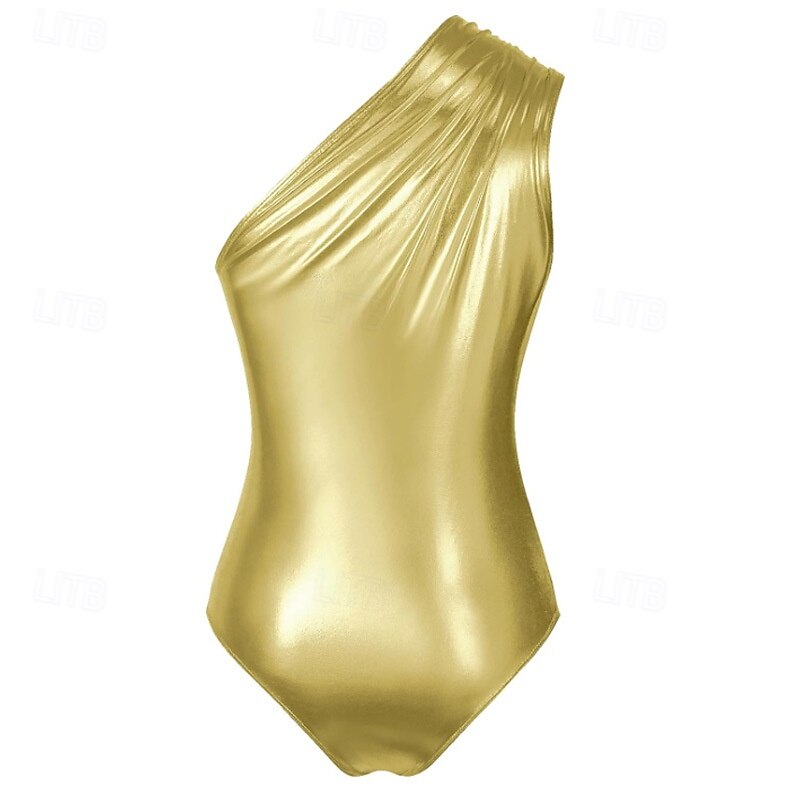 Retro Vintage 1980s Rave One Piece Bodysuits Disco Fancy Dress Women's Halloween Carnival Music Festival Pride Parade Pride Month Adults Leotard / Onesie Summer2