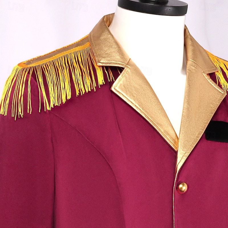 Retro Vintage Punk & Gothic Medieval Coat Tailcoat Prince Nobleman Jacquard Fancy Dress Men's Royal Steampunk Masquerade Party Adults' Coat All Seasons3