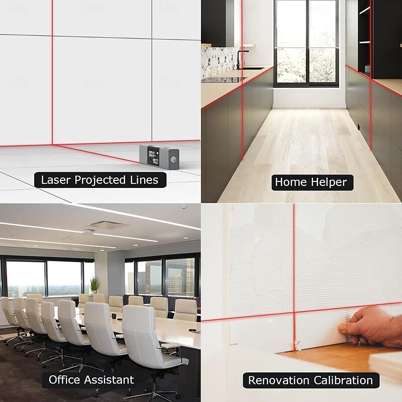 Protractor Digital Inclinometer, Angle Measure L-as-er Ruler, with Bi-directional Red Light Marking, Dual-Screen Angle Finder, Multifunctional Device Precise Professional4