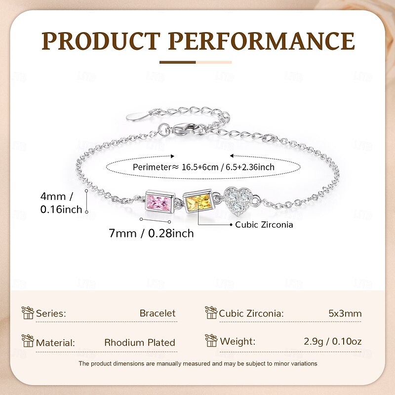 Personalized Birthstone Bracelet for Mom Wife Girlfriend, Customized Jewelry Gift for Mother's Day, Valentine's Day, Christmas, Back to School2