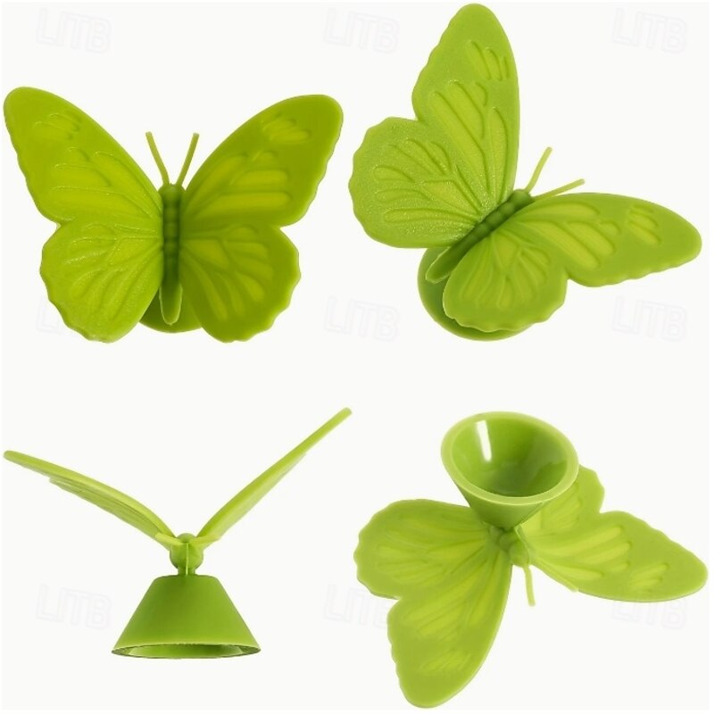 Silicone Butterfly Wine Glass Charms, 10-Color Set of Creative Wine Glass Tags for Parties and Gatherings4