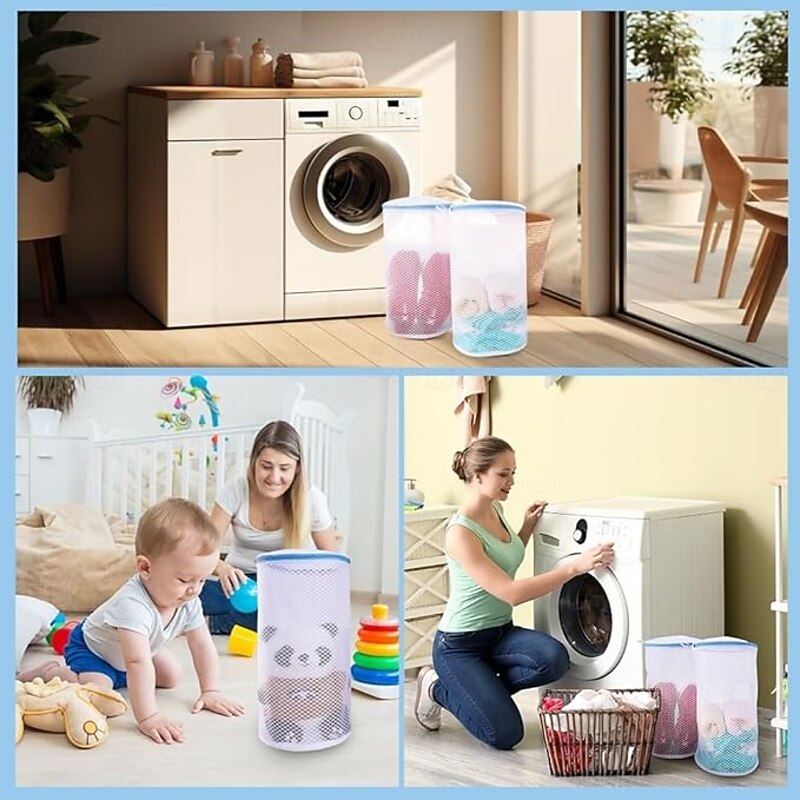 2 Pack Shoes Wash BagsShoe Washing Machine Bagshoe laundry bag for washing machineHoneycomb Mesh Laundry Bags with Zipper for SneakersRunning ShoesSockBrasDelicates and Toys3