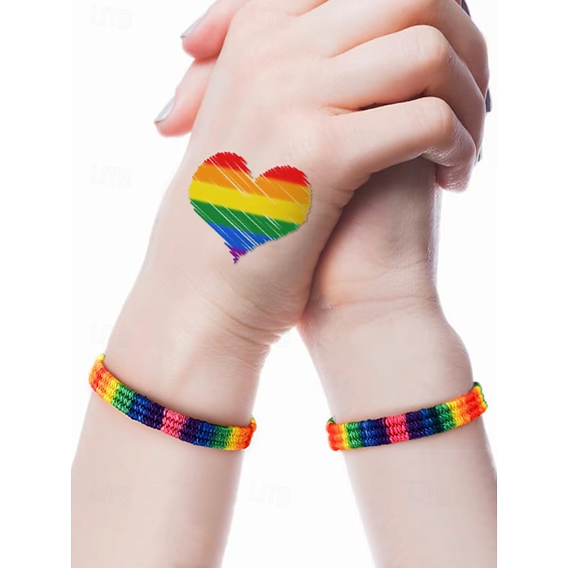 Handmade Rainbow Friendship Bracelet – Adjustable Woven Pride Wristband for Men and Women, Colorful LGBTQ+ Jewelry for Pride Festivals, Parades & Daily Support2