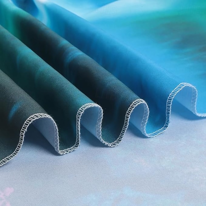 Blacklight Tapestry Glow in the Dark Glow Party UV Reactive Waterfall Trippy Mountain Misty Nature Landscape Hanging Tapestry Wall Art Mural for Living Room Bedroom3