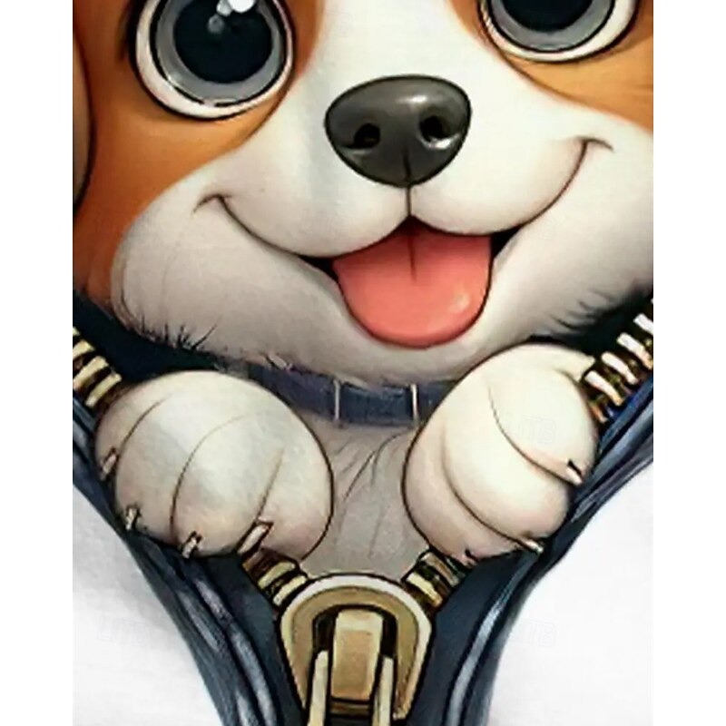 Girls' 3D Dog T shirt Tee Short Sleeve Summer Spring Fashion Basic Kids 4-12 Years Crew Neck Outdoor Casual Daily Regular Fit3