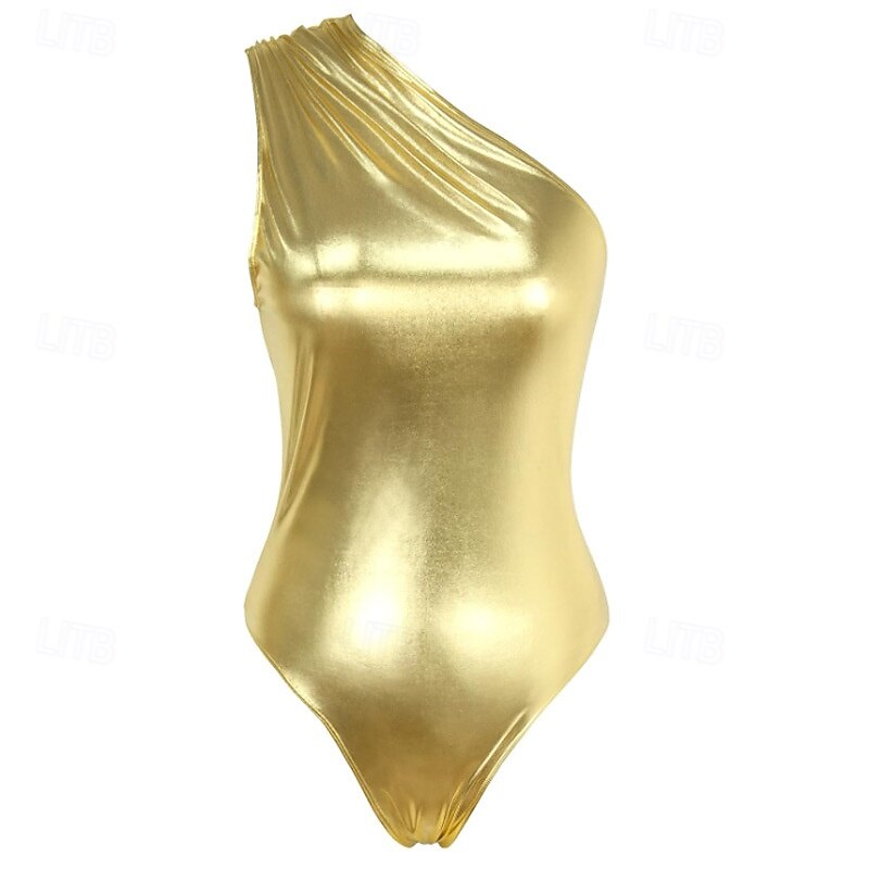 Retro Vintage 1980s Rave One Piece Bodysuits Disco Fancy Dress Women's Halloween Carnival Music Festival Pride Parade Pride Month Adults Leotard / Onesie Summer