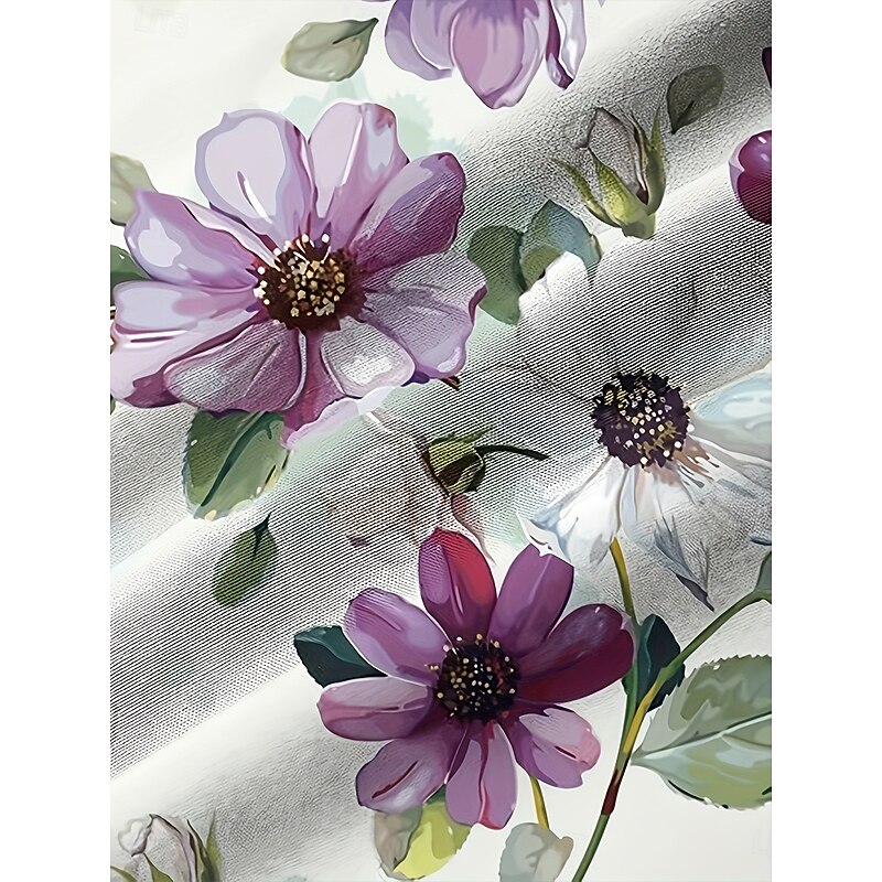 Women's Shirt Floral Graphic Vintage Tropical Daily Sleeveless Short Sleeve Cap Sleeve Shirt Collar Long Tops Daily Purple Summer Spring4