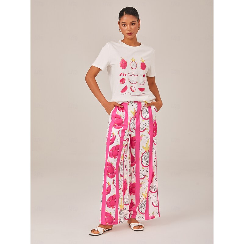 Dragon Fruit Striped Wide Leg Pants4