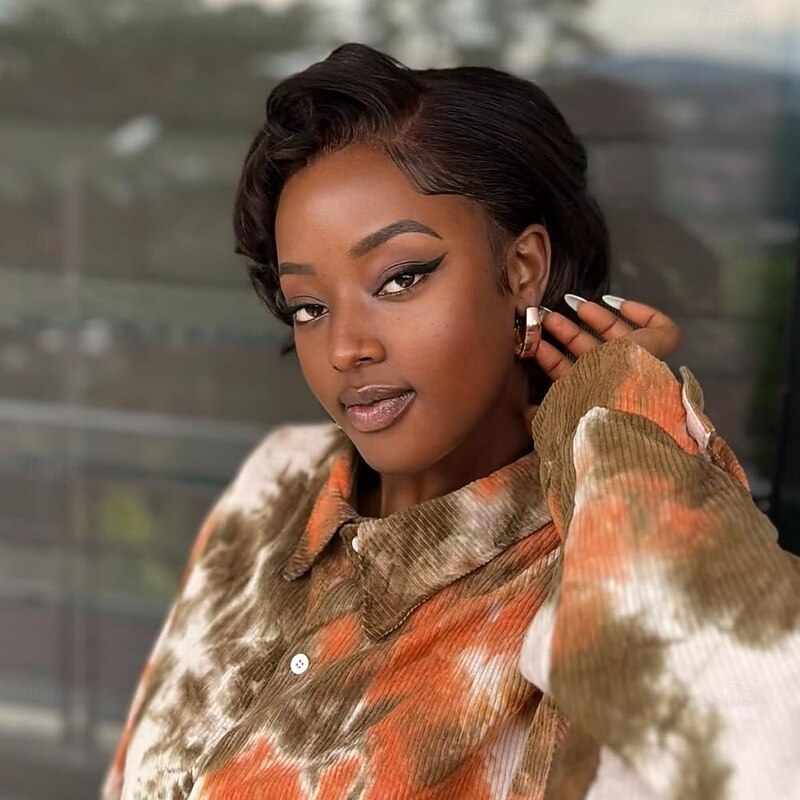 Pixie Cut Wig Synthetic Wig Natural Color2