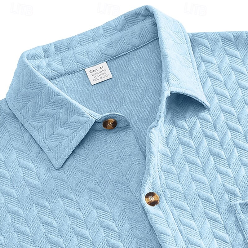 Men's Shirt Summer Shirt Casual Shirt Beach Shirt Button Up Shirt Black White Wine Navy Blue khaki Short Sleeve Plain Lapel Vacation Hawaiian Pocket Clothing Apparel Polyester Fashion Casual4