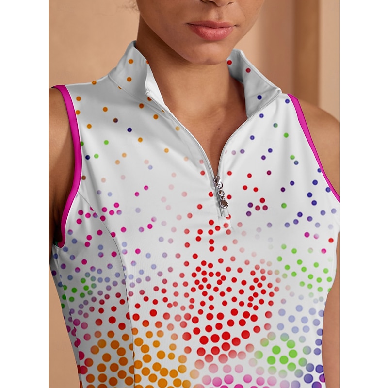 Women's Golf Dress Multicolor Sleeveless Dress Ladies Golf Attire Clothes Outfits Wear Apparel3