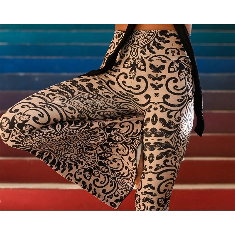 Retro Vintage Boho 1970s Bell Bottom Pants Flare Leggings Flared Trousers Disco High Waist Psychedelic Fancy Dress Women's Halloween Carnival Vacation Music Festival Festival Adults' Pants4