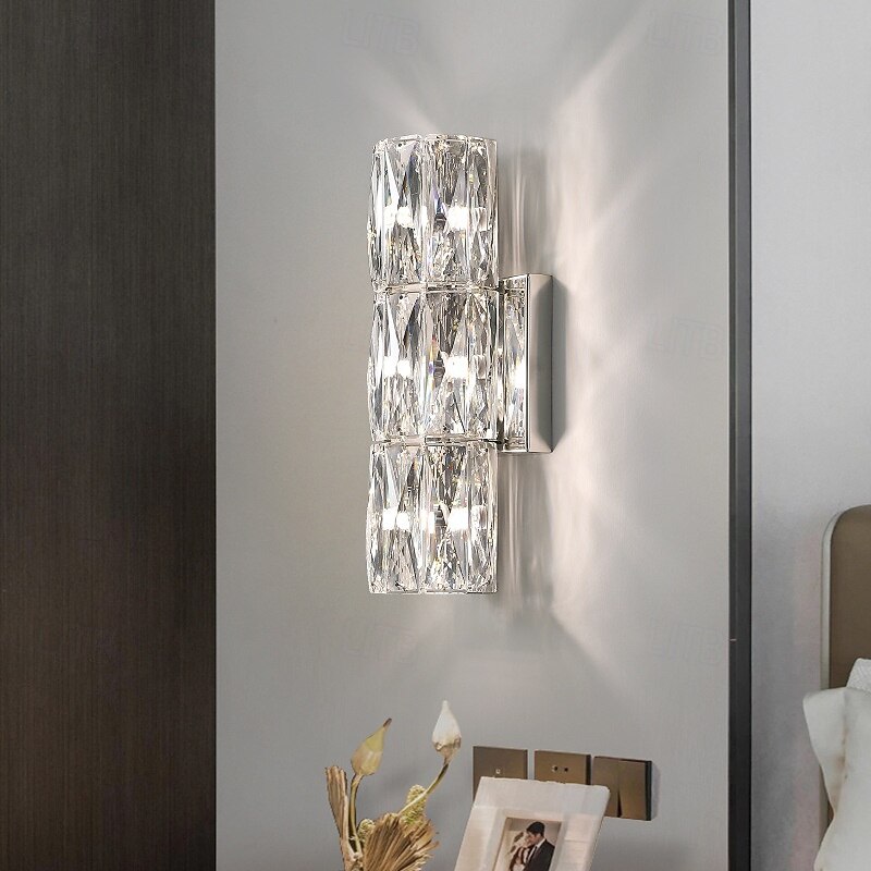 Indoor Wall Lights Crystal High Quality K9 LED Nordic Style Living Room Shops Cafes Steel Wall Light 110-240V2