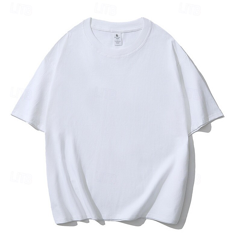 Men's T Shirt Tee Short Sleeve Shirt Tee Top Short Sleeve Crew Neck Summer Plain Fashion Designer Basic Classic Vacation Street Going out Black White Yellow Top Tee for Men3