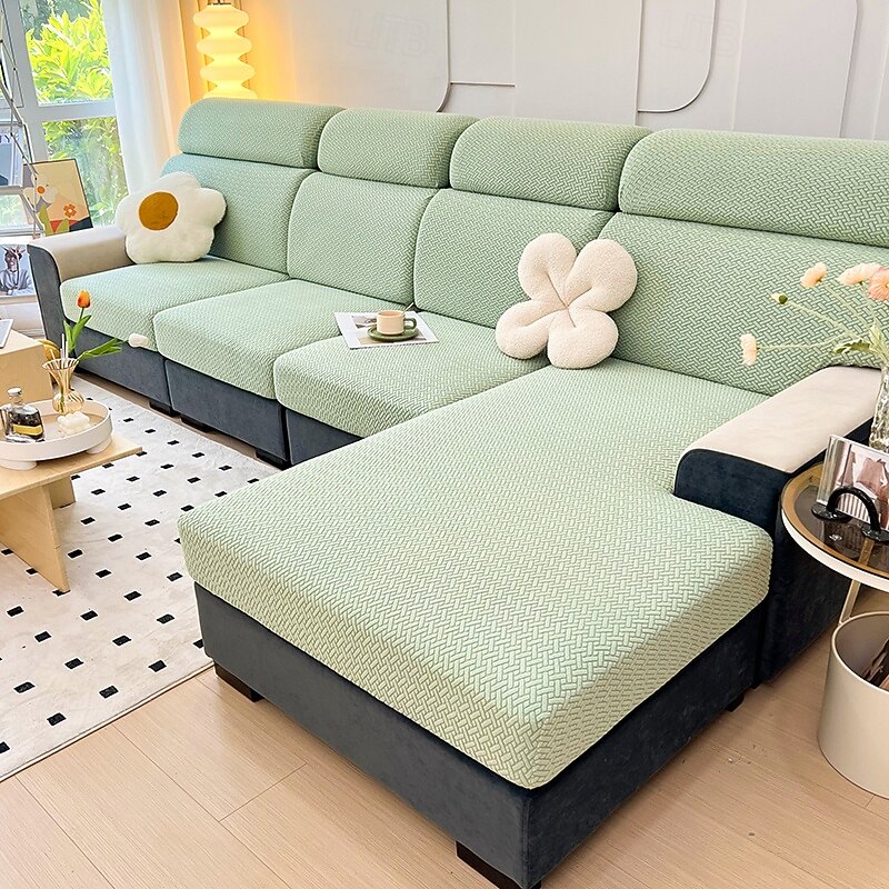 Thick Jacquard Sofa Seat Cushion Cover Funiture Protector Couch Covers for Sofas Anti-dust Removable Seat Slipcover Kids Pets2
