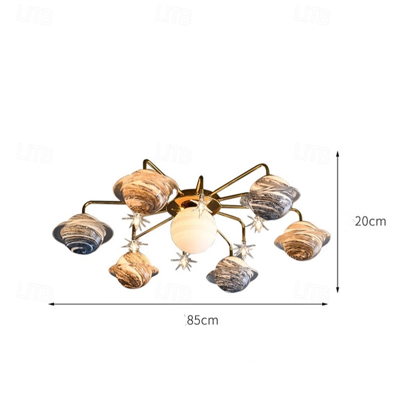 Chandelier Ceiling Lamp 13Heads Warm White Light 85CM Nordic Iron Light Luxury Creative Living Room Bedroom 110-240V3