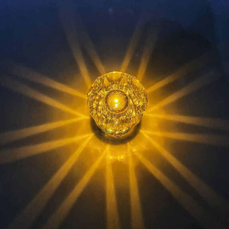 Bedside Crystal Table Lamp, Diamond Table Light, 3 Bright Colors with Adjustable Brightness USB Charging Night Light Decoration Bedroom Nightstand Lamp2