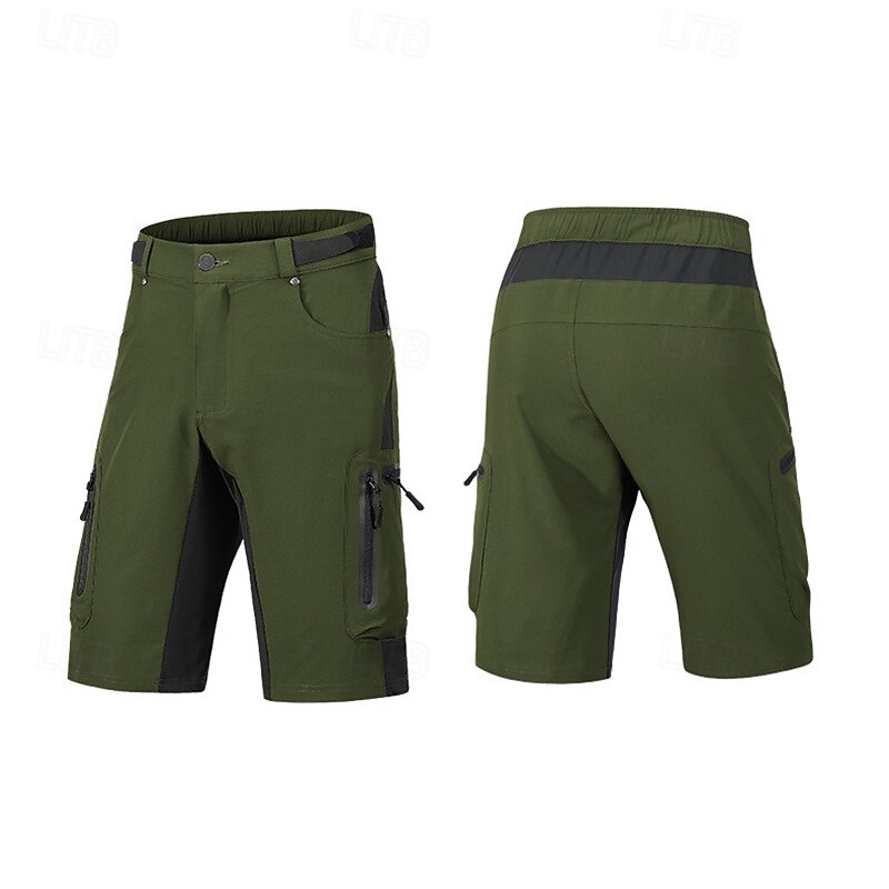 Men's Tactical Shorts Cargo Shorts Shorts Hiking Shorts Zipper Pocket Multi Pocket Color Block Comfort Wearable Knee Length Outdoor Sport Daily Fashion Casual Black Navy Blue3