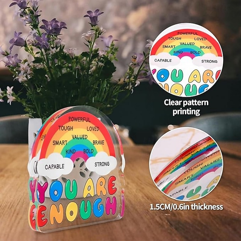 Pride Desk Decorative Sign Acrylic Sign Love Is Love Rainbow LGBTQ Pride Month Office Table Shelf Decor, Party Supplies Theme Decorative Desk Sign4