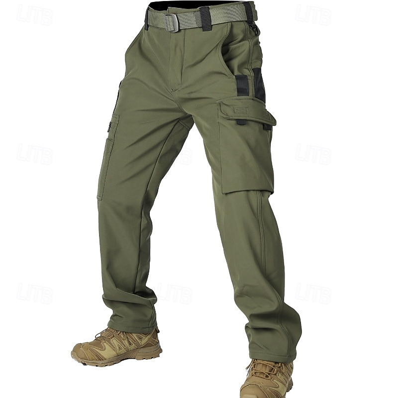 Men's Cargo Pants Tactical Pants Trousers Buttons Multi Pocket Plain Wearable Outdoor Daily Camping & Hiking Fashion Classic Black Camouflage3