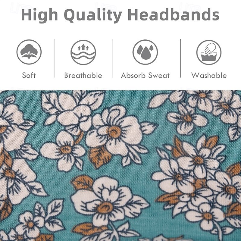 Headbands for Women Boho Elastic Hairbands for Women s Hair Non Slip Wide Thick Head Band Fashion Soft Fabric Woman Headbands Short Hair Accessories for Women4