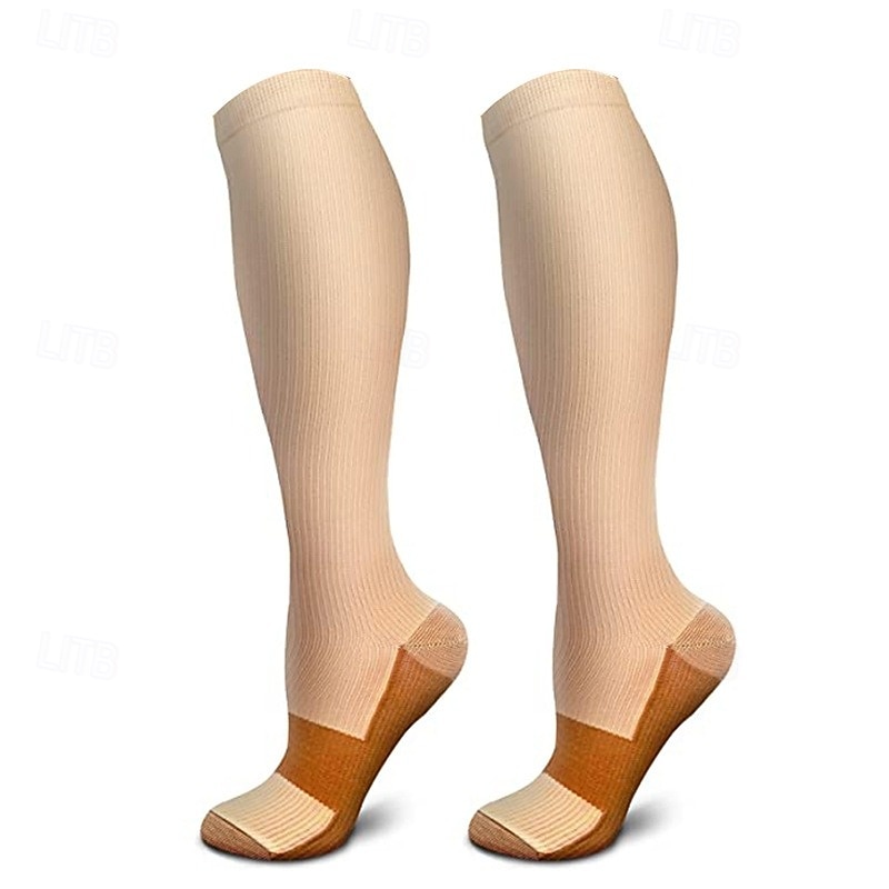 5 Pairs Compression Socks for Men and Women,Copper Anti-Fatigue Support Socks with Copper Fiber, Outdoor Sports Circulation Boost, Varicose Vein Relief3