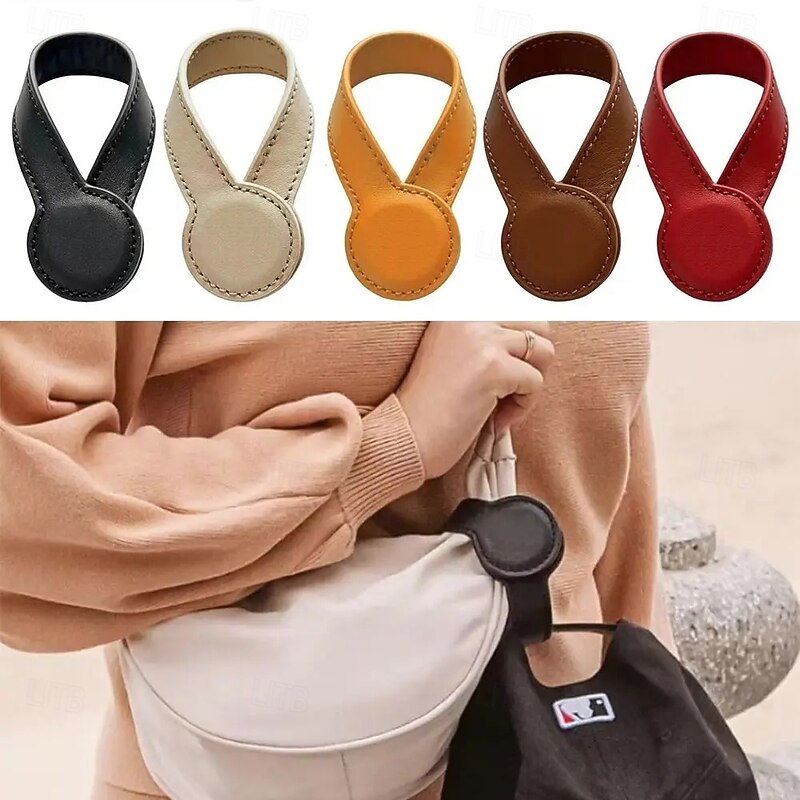 PU Leather Magnetic Hat Clip for Travel, Hat Holder Organizer with Strong Magnet, Cap Clip Tool for Backpack, Hiking, Camping, Vacation, Hat Storage Accessory