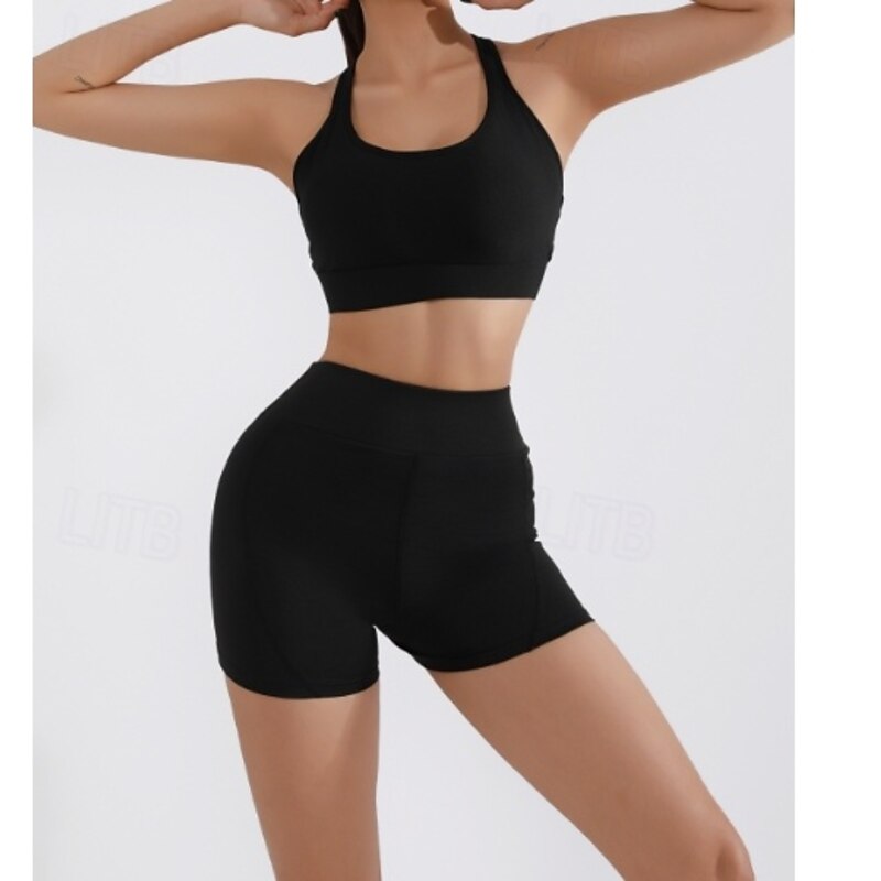 Women's EU / US Size Workout Pants Cozy Leggings Athleisure Workout Short Medium Waist Simple Letter Outdoor Sports Micro-elastic Daily Wear Gym Ash Black 1# Coffee Summer Spring Skinny