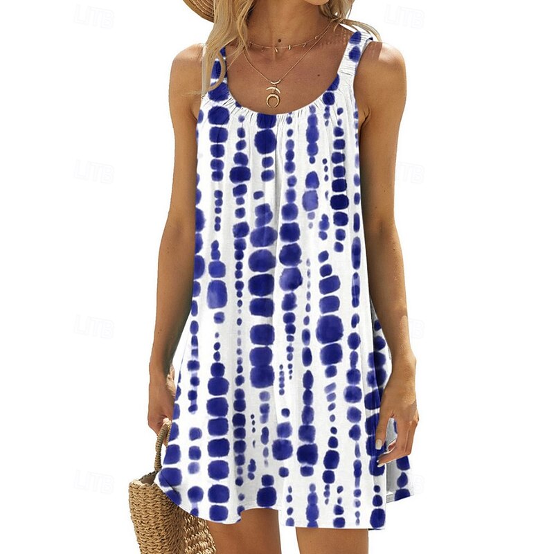 Women's Mini Dress Casual Dress Floral Dress Classic Modern Vacation Daily Going out Regular Fit Flower Sleeveless Crew Neck Black White Pink Blue Summer3