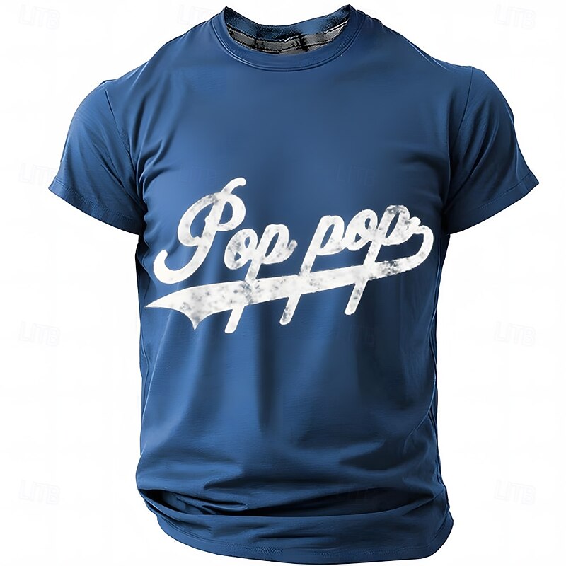 Men's Funny Slang Papa Dad T Shirt Short Sleeve T shirt 3D Print Crew Neck Shirt Fashion Daily Casual Street Casual Daily Black Red Blue Summer Spring Clothing Apparel S M L XL XXL XXXL3