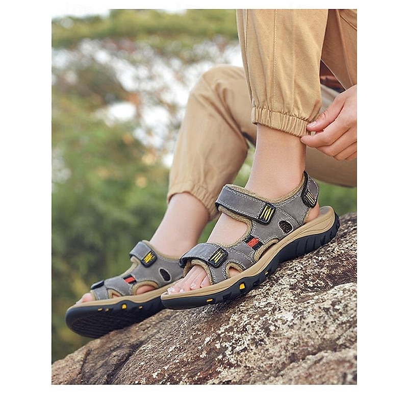 Men's Outdoor Hiking Sandals - Adjustable Strap Summer Beach Sandals for Adventure2