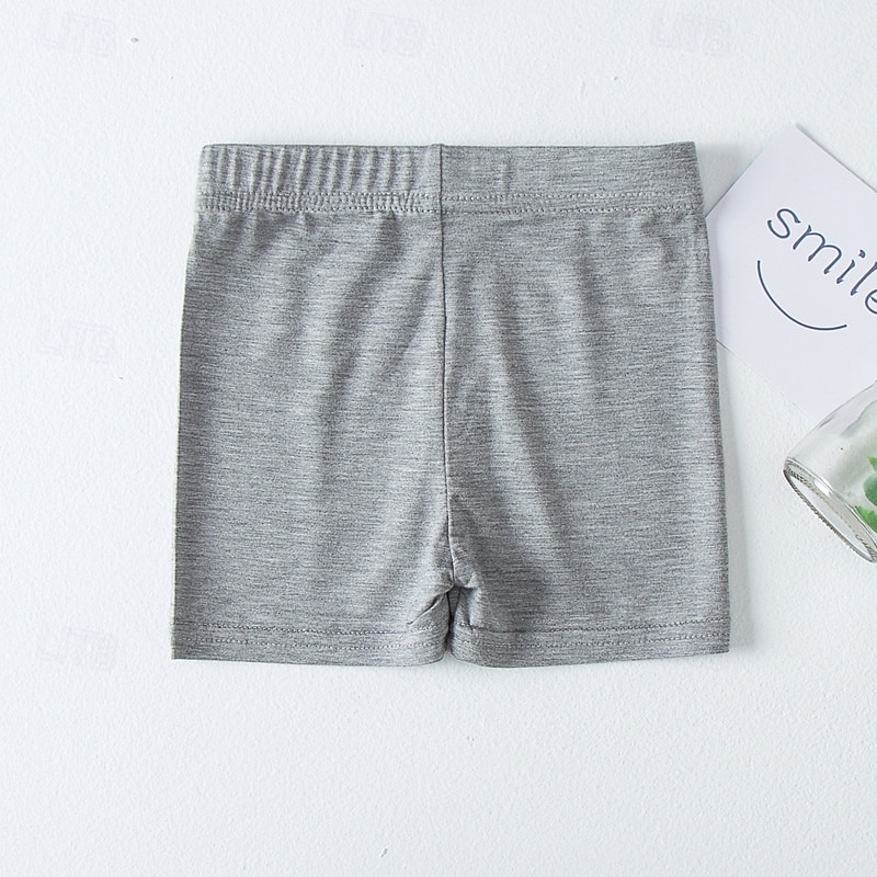 Kids Girls' Leggings Solid Color Daily School 4-12 Years Summer Black White Pink4