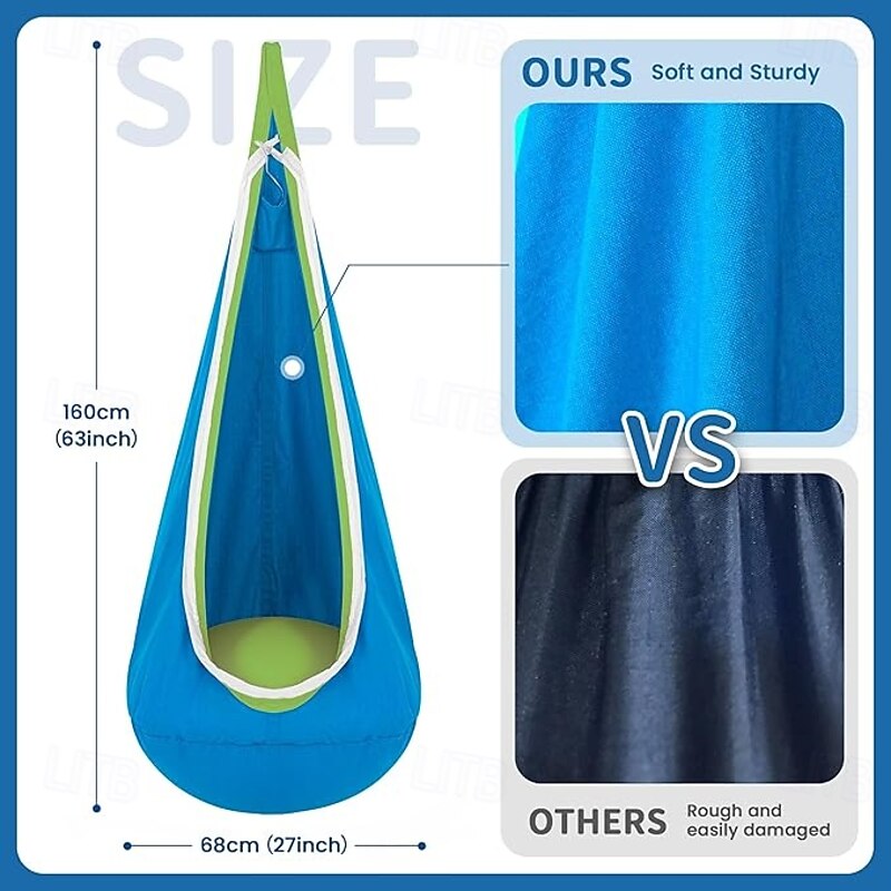 The swing with lights provides adjustable lighting effects making it perfect for indoor and outdoor use. Easy to install suitable for toys with autism4