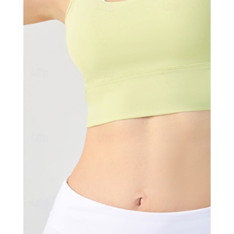 Women's Patchwork Tennis Bra Sleeveless Backless Shockproof Moisture Wicking Breathable Tennis Golf Jogging U Neck Y Back Crisscross Back White Pink Light Green Tennis Clothing4