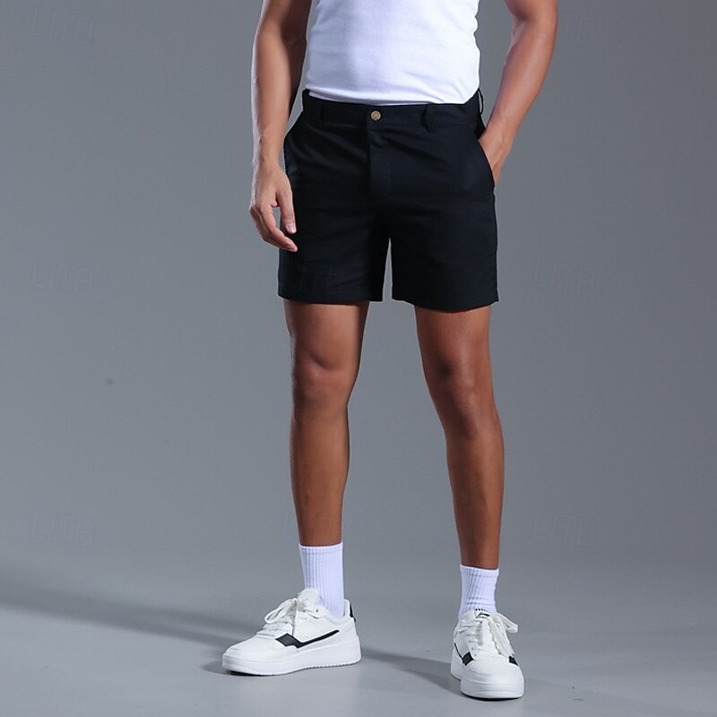 Men's Shorts Linen Shorts Summer Shorts Beach Shorts Pocket Plain Comfort Breathable Short Vacation Holiday Beach Hawaiian Boho Black Brown4