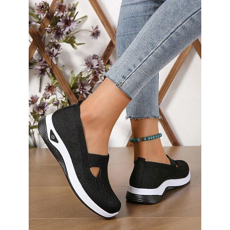 Women's Green Slip-On Athletic Sneakers with Breathable Mesh, Arch Support, Perfect for Walking and Casual Wear 17