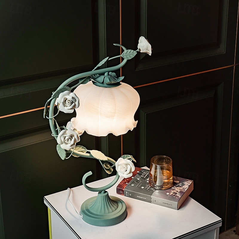 Women Bedside Table Lamps for Bedroom Cute Flower Desk Lamp with Adjustable 3 light2