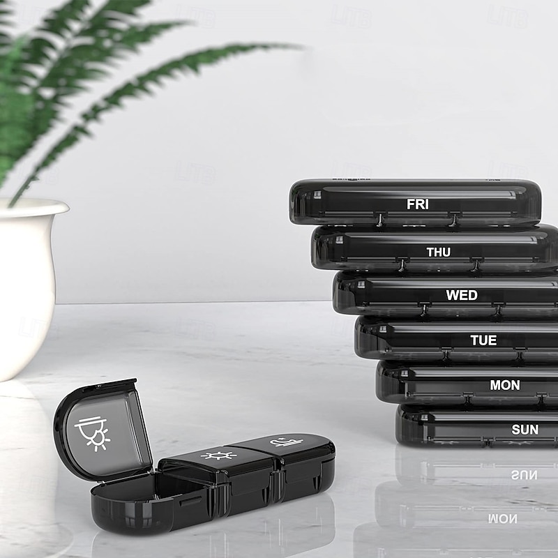 Pill Organiser 7 Day 3 Times,Travel Pill Organiser, Weekly Pill Box Organisers,Portable Light Proof Canvas Bag Pill Box,Store Medication, Vitamin, Fish Oil, Supplement2