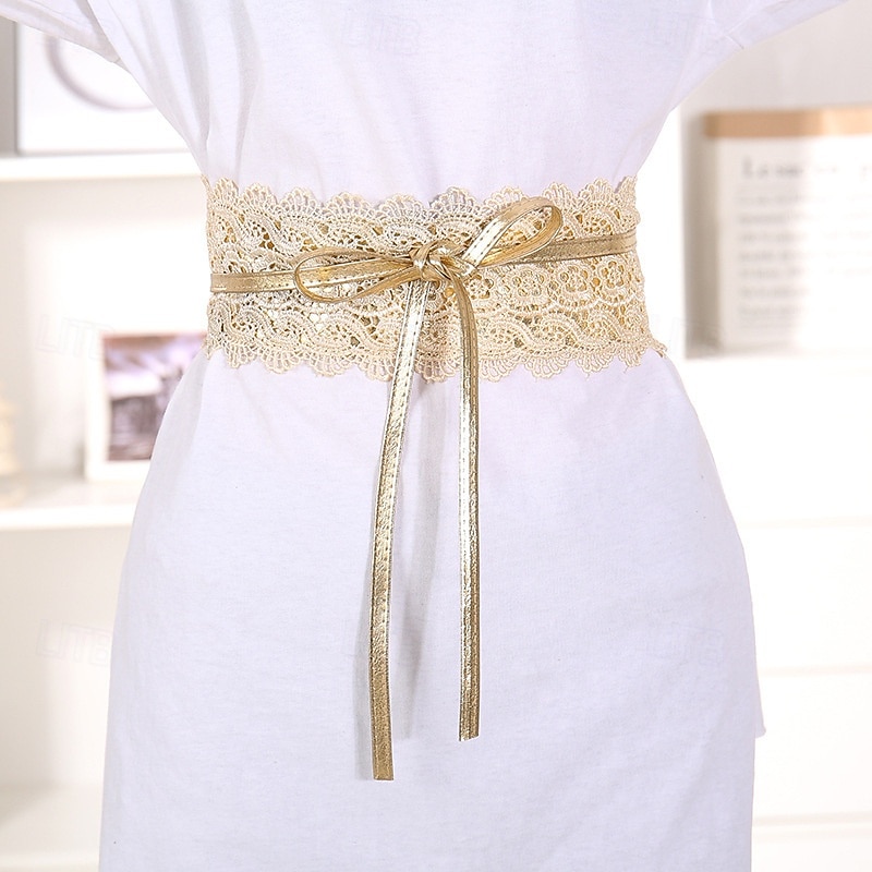 Women's Belt Cloth Silver Black White Yellow Pink Waist Belt Street Daily Pure Color 2025 - $16.49